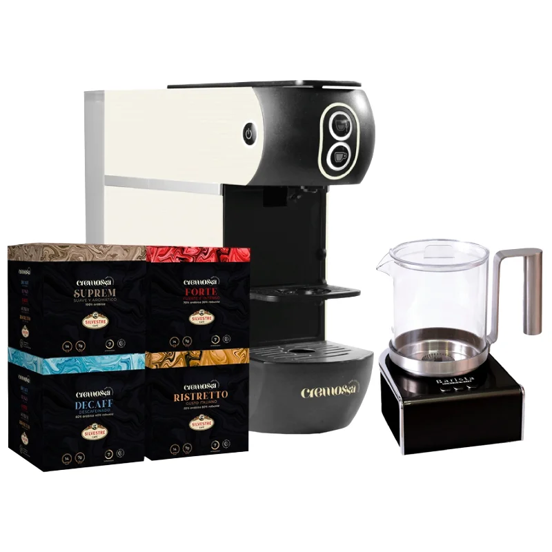 cafetera Cremossa+ Blanca y espumador